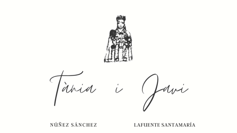 Signatura de la invitació de boda de la Tània i Javi